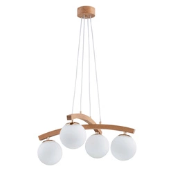 Lampa wisząca ALFA MIKSER DREWNIANA 4xE14 60cm | 63154