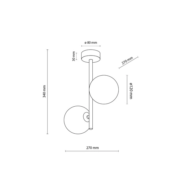 ESTERA GOLD LAMPA SUFITOWA 2 PŁ 4547