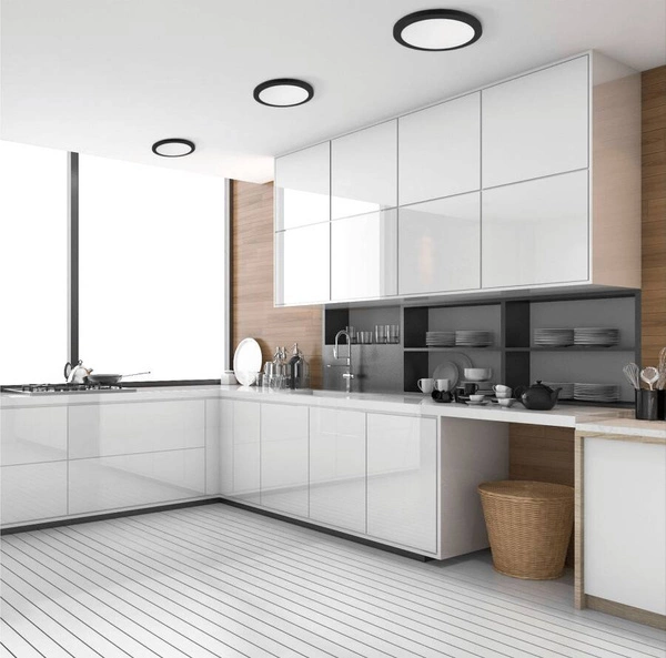 Plafon YORK śr. 33cm I czarny I 24W LED, barwa neutralna 4000K