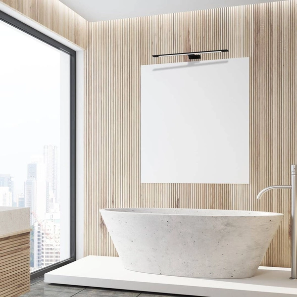 Kinkiet nad lustro do łazienki SHINE LED BLACK 12W 60cm | czarny