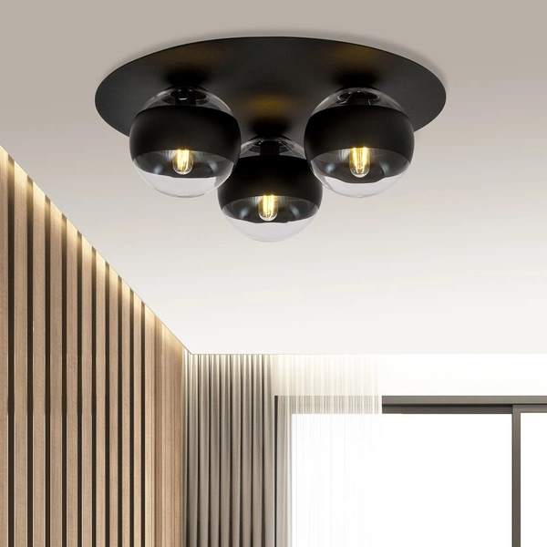 Lampa sufitowa Emibig SOLAR 3 Czarny/STRIPE 1129/3