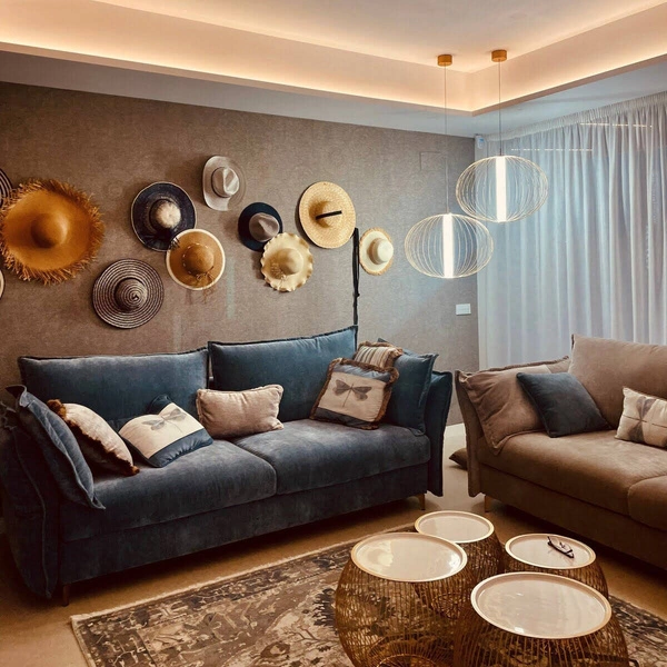 Lampa wisząca TREVISO, duża, złota, 28W LED, barwa neutralna 4000K