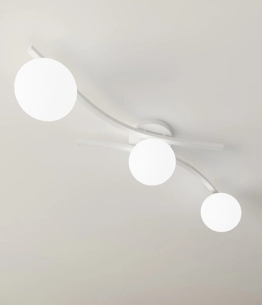 Lampa sufitowa Emibig OPUS 3 WH OPAL 1392/3