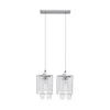 Lampa Wisząca Gracja 2xE27 Max.60W Chrom Metal/Przezroczysty Kabel PVC/Przezroczyste Szkło 8171228
