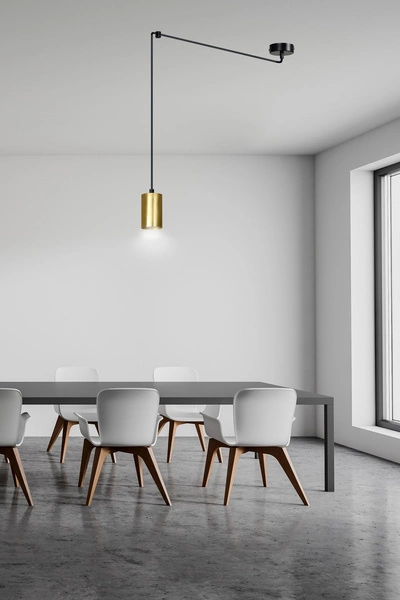 Lampa wisząca Emibig TRAKER 1 BL/GOLD 526/1