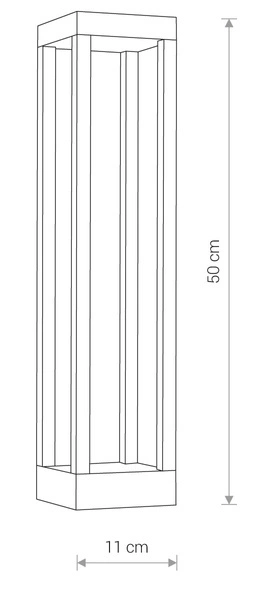 Lampa zewnętrzna słupek STRUCTURE LED IP54 | czarny 8145