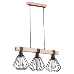 Lampa wisząca ALFA FIBIA DREWNIANA 3xE27 20cm | 61034