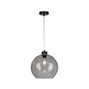 Lampa Wisząca Laguna 1xE27 Max.60W Czarny Metal/Przezroczysty Kabel PCV/Szkło Dymne 18630104