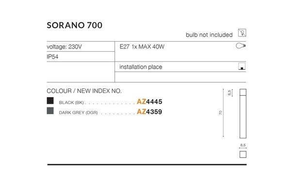 Azzardo SORANO 700 DGR 4359