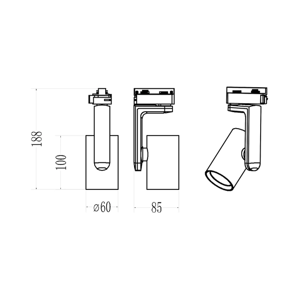 Oprawa Timor Track Biały 1xGU10