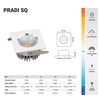 Oprawa wpuszczana oczko PRADI SQ 10W neutralna 4000K biały szer. 5,8cm