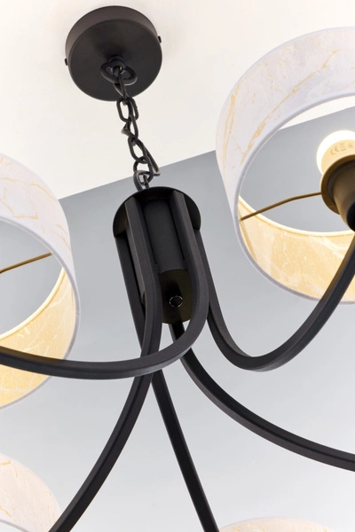 Klasyczny Żyrandol ARTHUR wys. 71cm 5xE27 15W IP20 | czarny