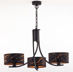 Klasyczny Żyrandol ARTHUR wys. 71cm 3xE27 15W IP20 | czarny