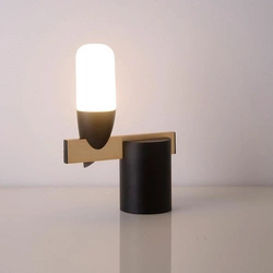 Lampa stołowa SAKAI LEDEA, 50533081, czarny/złoty, 5,4W LED, barwa ciepła 3000K