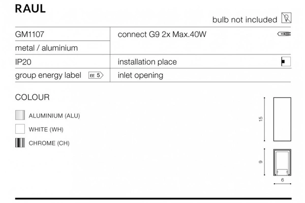 Azzardo RAUL ALUMINIUM 892