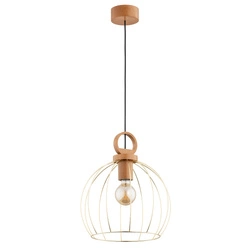 Lampa wisząca ALFA AVATAR DREWNIANA 1xE27 34cm | 61176