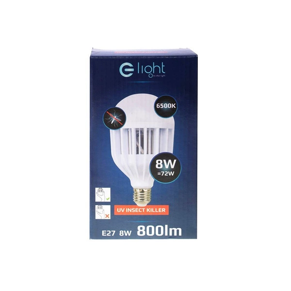 Żarówka owadobójcza LED E27 8W na komary i muchy