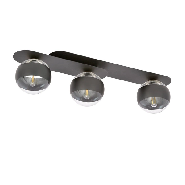 Lampa sufitowa Emibig PLAZA 3 Czarny/STRIPE 1121/3