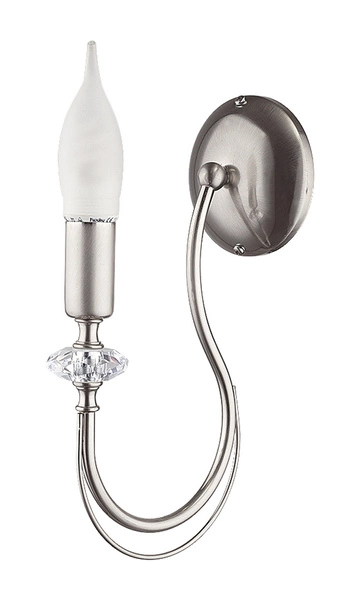 Klasyczny Kinkiet MELODY wys. 31cm 1xE14 11W IP20 | Nikiel