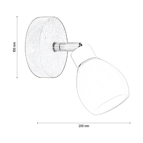 Lampa ścienna Talea w zestawie 1xG9 LED 300lm 2700K 3W Drewno Brzozowe/Biały Metal/Białe Szkło 2016017920993