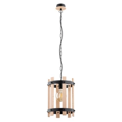 Lampa wisząca ALFA LANTUS DREWNIANA 1xE27 25cm | 61122