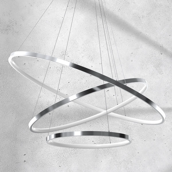 Designerska lampa wisząca ROTONDA CHROME 93W LED | Chrom