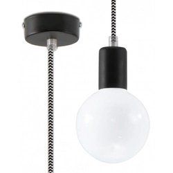 Lampa Wisząca EDISON SL.0157 czarny/biały 1xE27