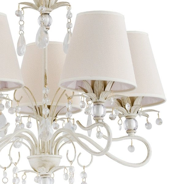 Żyrandol ALFA LUKRECJA BIAŁA 5xE14 50cm | 21065