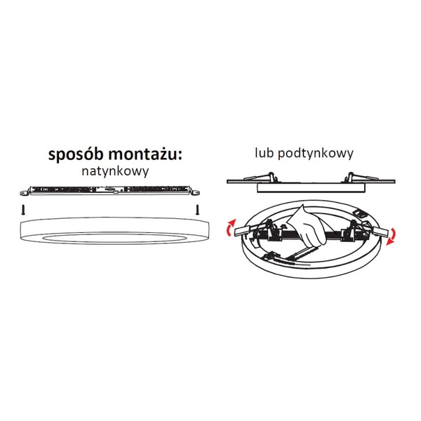 Plafon YORK śr. 33cm I biały I 24W LED, barwa neutralna 4000K