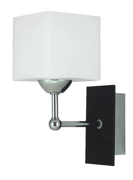 Kinkiet CUBETTO 21-24513 chrom/biały + drewno 1x60W E27