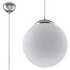 Lampa wisząca Sollux UGO 40 Stal, Szkło, Biały, 60W, SL.0265