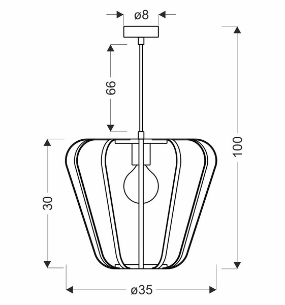 Lampa wisząca JONAS, 31-78483, czarny/miedziany, 1x40W E27