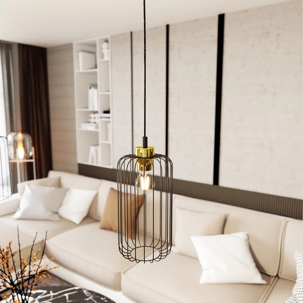 Lampa wisząca Emibig VANDER 1 BL GOLD 1364/1