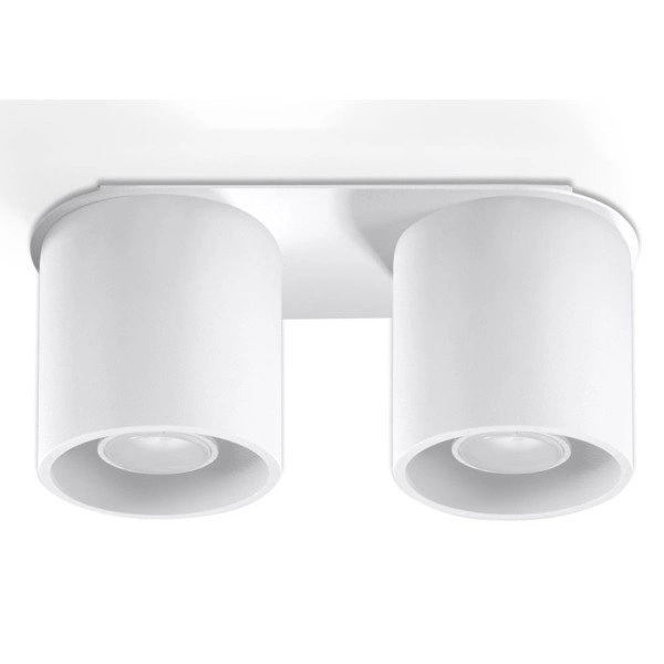 Lampa sufitowa Sollux Plafon ORBIS 1 aluminium biały 2x12 W LED, SL.0056