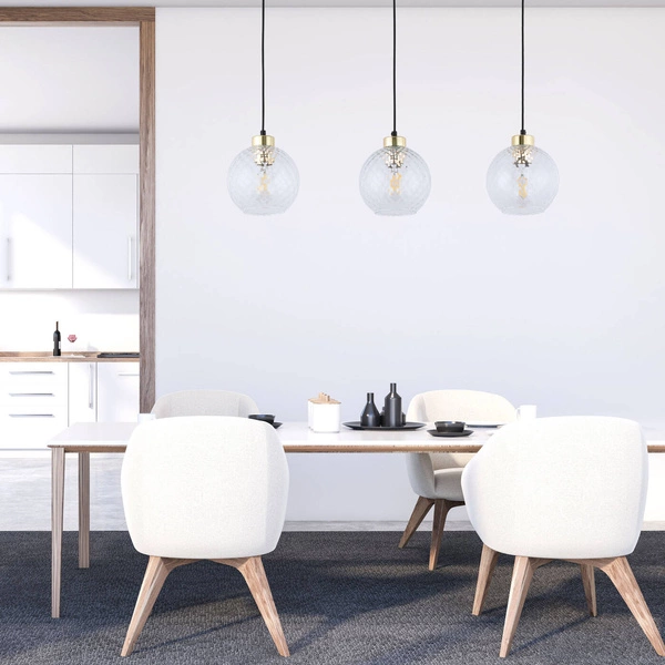 DEVON LAMPA WISZĄCA 3 PŁ LISTWA TRANSPARENT 4587