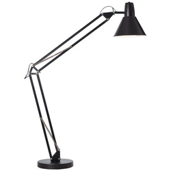 Lampa stojąca Brilliant Winston 1x60W E27 Czarny Metal