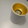 Natynkowy spot tuba KIVI GU10 śr 9,6cm | biały złoty