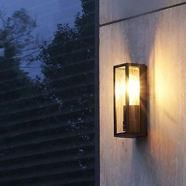 Nowoczesny kinkiet zewnętrzny przed dom Porto M1976 | ciemny popiel