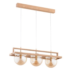 Lampa wisząca ALFA FRIF DREWNIANA 3xE14 61cm | 63053