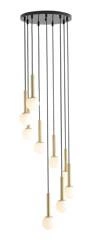 Aldex LAMPA WISZĄCA RIU 9 RING BLACK BRASS 1103N1
