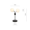 Lampa biurkowa Emibig NOVA LN2 Czarny/OPAL 1138/LN2