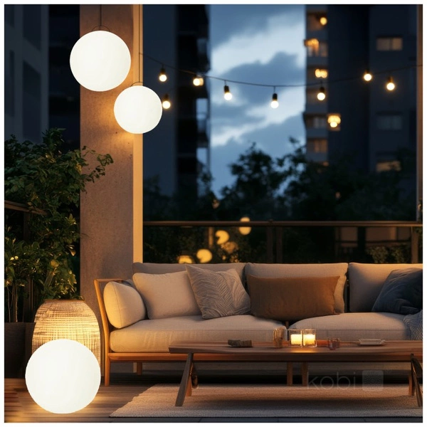 Lampa ogrodowa Solar LED GARDEN BALL 40 cm 3000K+RGB