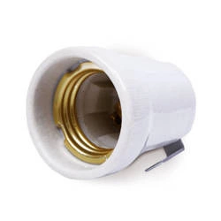 Ceramiczna oprawka remontowa z haczykiem na żarówki E27