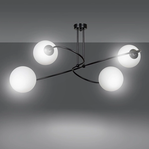 Lampa sufitowa Emibig SELBI 4 Czarny 734/4B