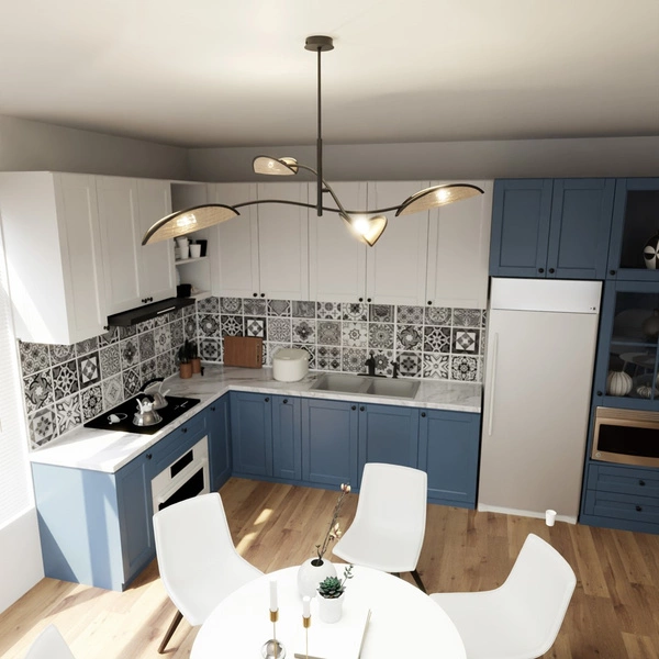 Lampa sufitowa Emibig LOTUS 4 Czarny/RATTAN 1108/4