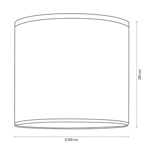Abażur Cylinder E27 H0 Czarny Tkanina A0932
