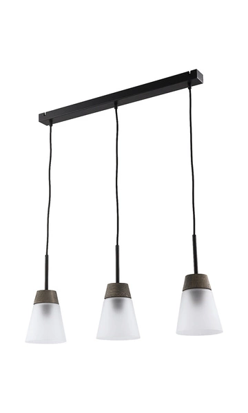 Nowoczesna Lampa wisząca DOMINO wys. 60cm 3xE27 15W IP20 | Czarny