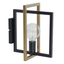 Nowoczesna lampa ścienna EDEN E27 60W wys. 31cm | czarny złoty