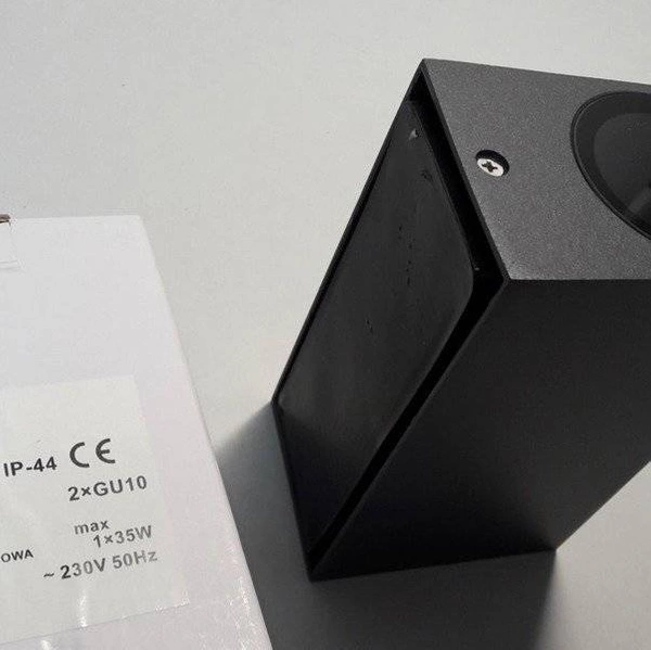 Kinkiet elewacyjny MINI II 15cm kostka 2xGU10 antracyt