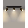 Lampa sufitowa (spot) NERO 3, SL.1071, czarny/złoty, 3x40W GU10